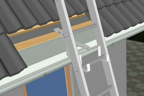 Laddergrip voor schuin dak