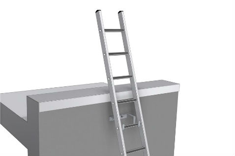 Laddergrip voor plat dak : Hout of beton
