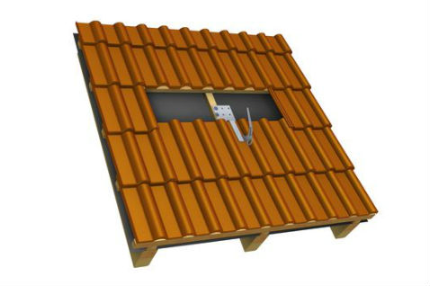Veiligheidshaak voor betegeld dak